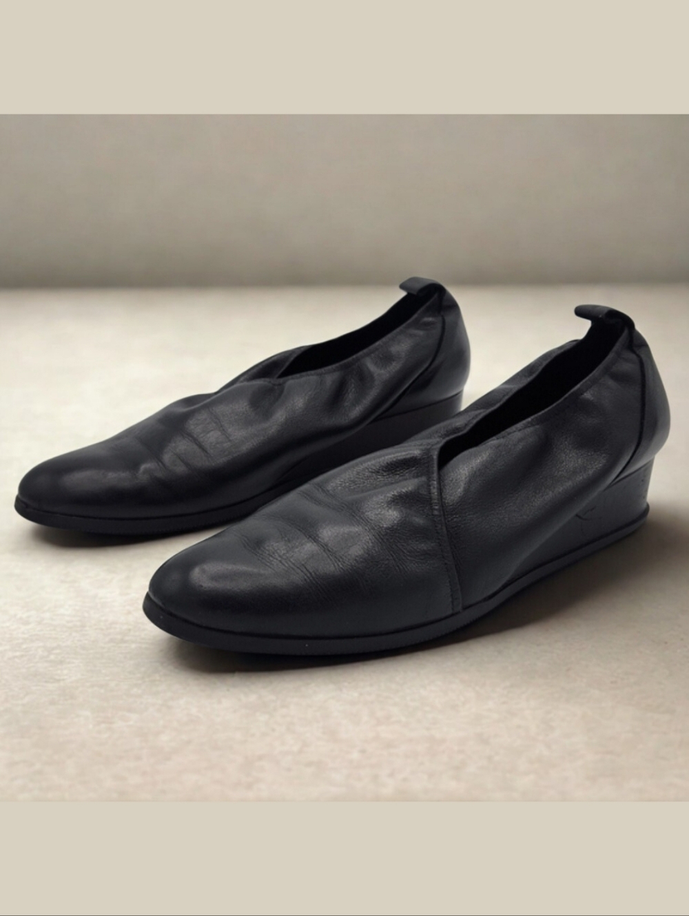 Arche Flat Ballerinas in Soft Black Leather EURO 40/US 9